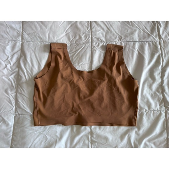 TRUE and CO Body New Lift V-Neck Wireless Bralette Bra Womens 1X Beige No Pads - Picture 2 of 5